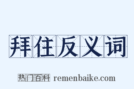 拜住反义词是什么意思的图片